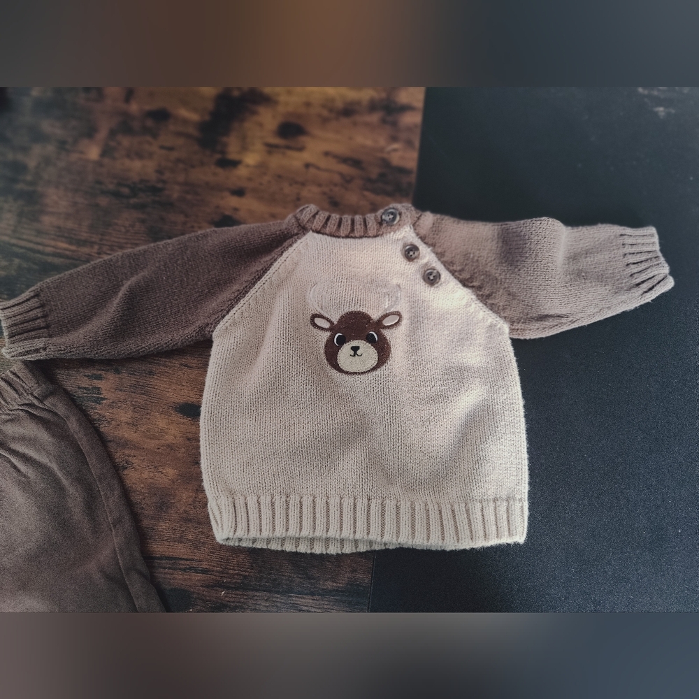 Vintage Old Navy Baby Brown Knit Sweater And Pants